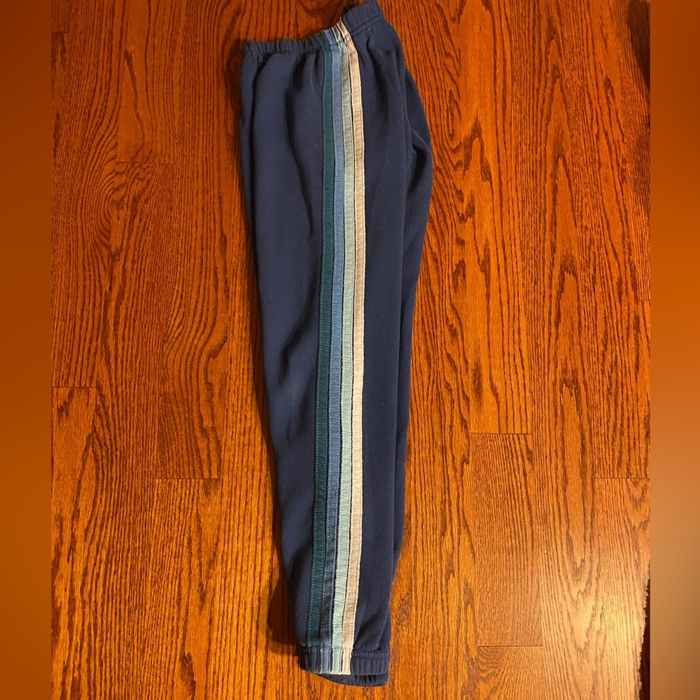 Blue Striped Aviator Nation Sweatpants
